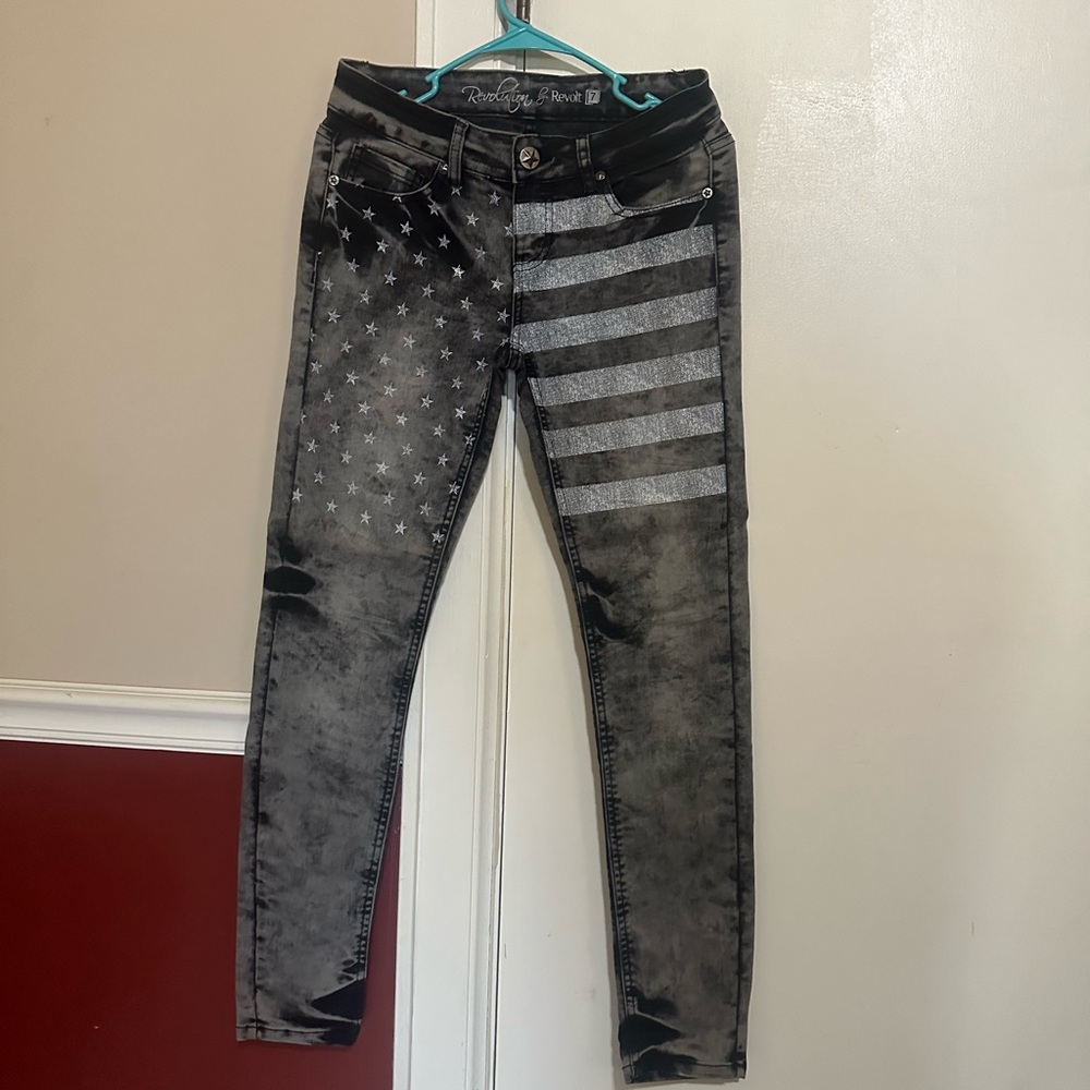 Rock Revival Black and Gray Women's Jeans